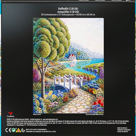 2-Pack of 1000-Piece Jigsaw Puzzles, age 8 and up, Daffodils and Hidden Village - Picture 6 of 7